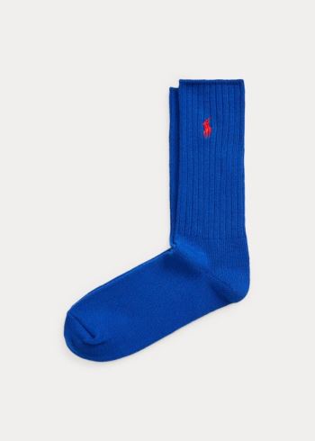 Ralph Lauren Bavlněné-Blend Crew Socks Blankyt | o0O1DUWJ