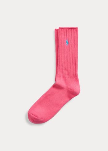 Ralph Lauren Bavlněné-Blend Crew Socks Růžové | rMMIbdJQ