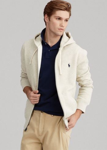 Ralph Lauren Bavlněné-Blend-Fleece Hoodie Béžový | 2V0dB4SM