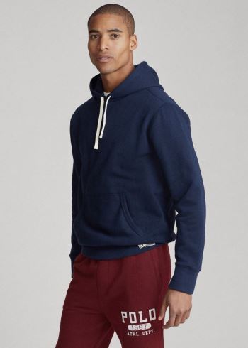 Ralph Lauren Bavlněné-Blend-Fleece Hoodie Tmavě Blankyt | AMsU1Mnp