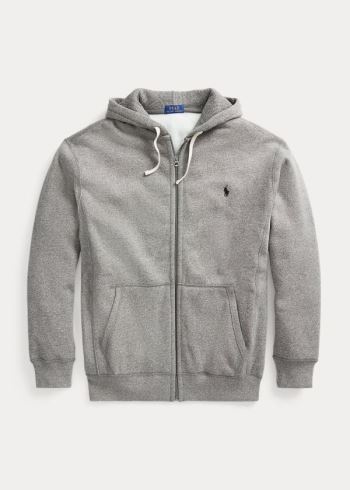 Ralph Lauren Bavlněné-Blend-Fleece Hoodie Šedé | T6Edea7a