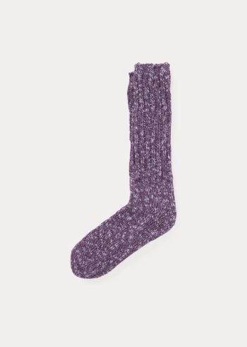 Ralph Lauren Bavlněné-Blend Ragg Crew Socks Fialové | ns6ko5tw