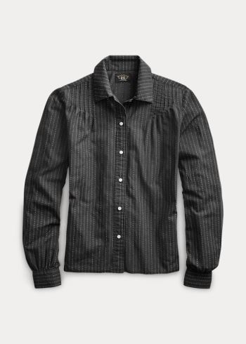Ralph Lauren Bavlněné Blouse Černé Krém | bLvAABT4