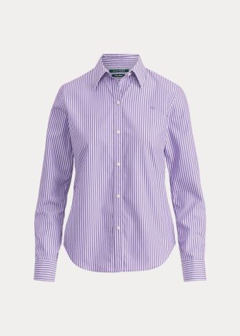 Ralph Lauren Bavlněné Button-Down Shirt Fialové Bílé | 0e9iXf0A