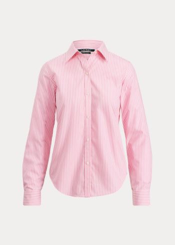 Ralph Lauren Bavlněné Button-Down Shirt Růžové Bílé | 4msmN2jV