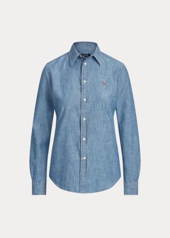 Ralph Lauren Bavlněné Chambray Shirt Indigo | zuhJGzVw