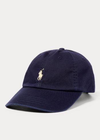 Ralph Lauren Bavlněné Chino Baseball Cap Tmavě Blankyt | wumjUNjx