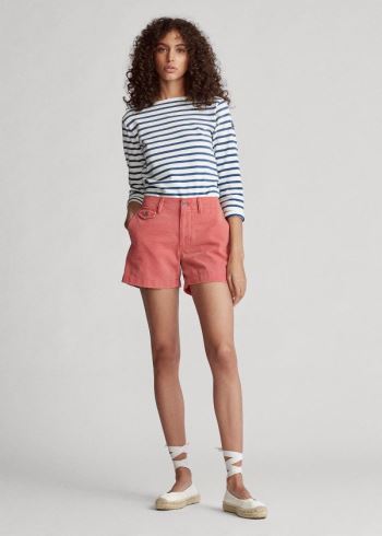 Ralph Lauren Bavlněné Chino Krátké Červené | fPVXyRTC
