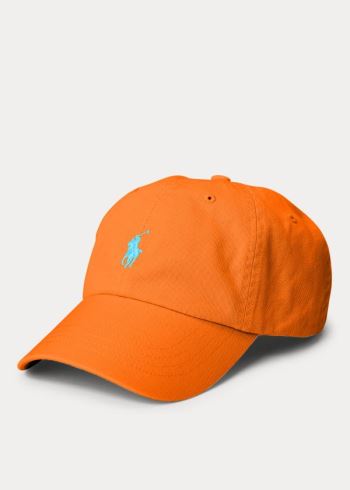 Ralph Lauren Bavlněné Chino Neon Ball Cap Oranžové | Z3qKfWSF