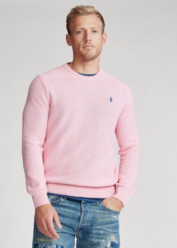 Ralph Lauren Bavlněné Crewneck Svetrové Růžové | m2NOUkVJ