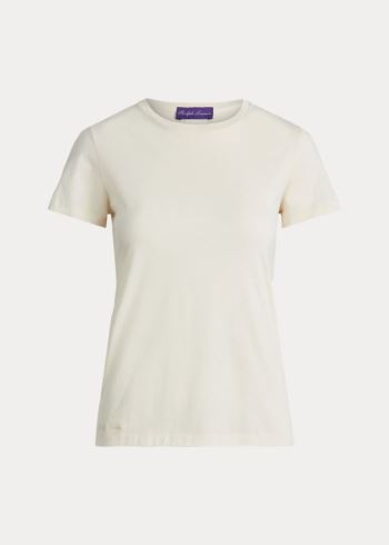 Ralph Lauren Bavlněné Crewneck T-Shirt Světle Krém | fy0svqMo