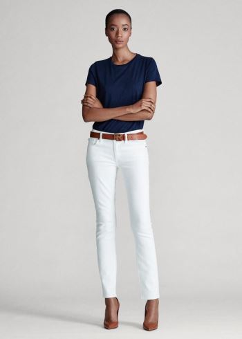Ralph Lauren Bavlněné Crewneck T-Shirt Tmavě Blankyt | xr3IToUe