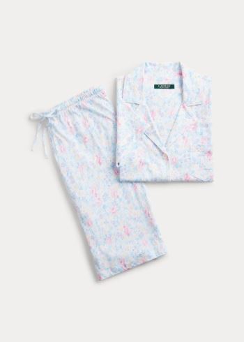 Ralph Lauren Bavlněné Dolman-Sleeve Sleep Set Bílé Viacfarebný | G1B1kkGe
