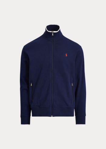 Ralph Lauren Bavlněné Interlock Track Jacket Tmavě Blankyt | eENG1Rg4