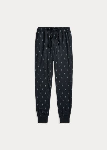 Ralph Lauren Bavlněné Jersey Jogger Černé Šedé | IwuOTtHE