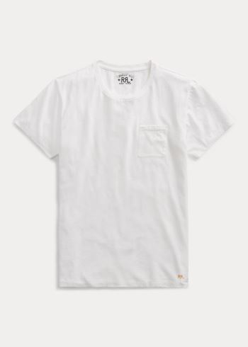Ralph Lauren Bavlněné Jersey Pocket T-Shirt Bílé | QZMJ3pGY