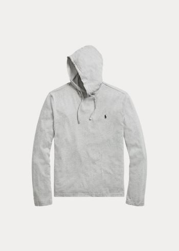 Ralph Lauren Bavlněné Jersey S Kapucí T-Shirt Šedé | WEGYJOaa