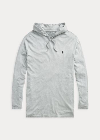 Ralph Lauren Bavlněné Jersey S Kapucí T-Shirt Šedé | XWFJZTcG