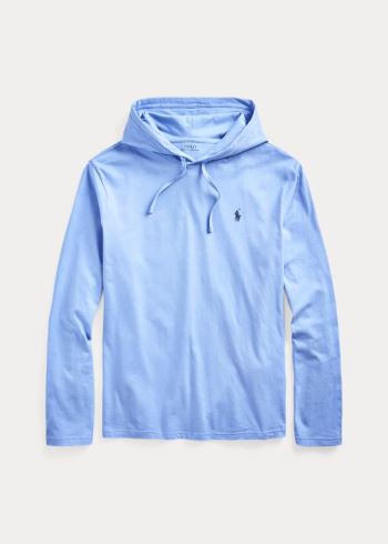 Ralph Lauren Bavlněné Jersey S Kapucí T-Shirt Blankyt | zWPos7x7