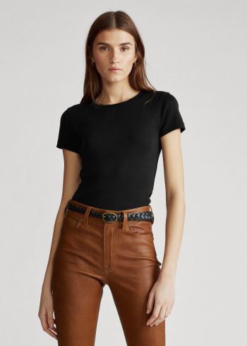 Ralph Lauren Bavlněné Krátké-Sleeve Shirt Černé | pG1OdITY