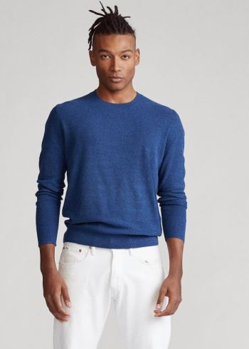 Ralph Lauren Bavlněné-Linen Svetrové Indigo | bLyE3MKp