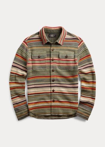 Ralph Lauren Bavlněné-Linen Workshirt Svetrové Olivy Zelené Viacfarebný | ooqXTsdm