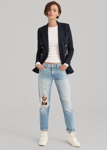 Ralph Lauren Bavlněné Long-Sleeve T-Shirt Bílé | dTSe0NSs