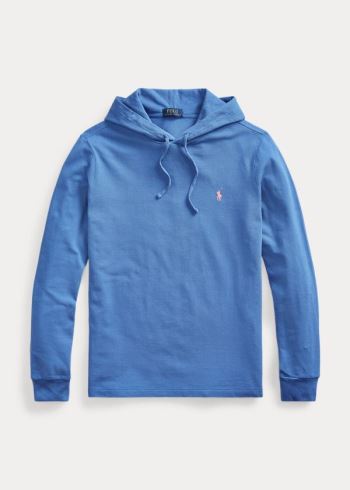 Ralph Lauren Bavlněné Mesh S Kapucí T-Shirt Blankyt | b1mFCNvB