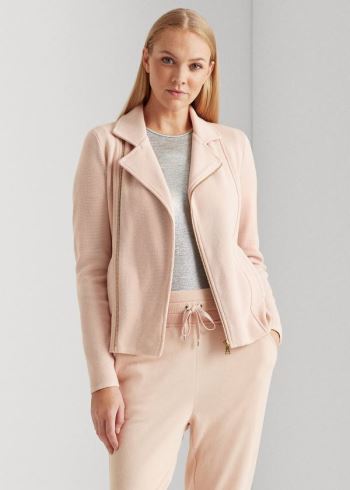 Ralph Lauren Bavlněné Moto Jacket Růžové | t3LzZvQ7