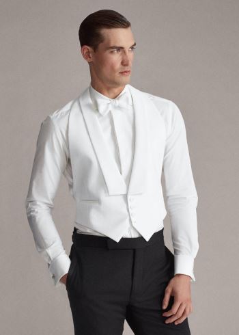 Ralph Lauren Bavlněné Piqué Vest Bílé | wkhPXtjT