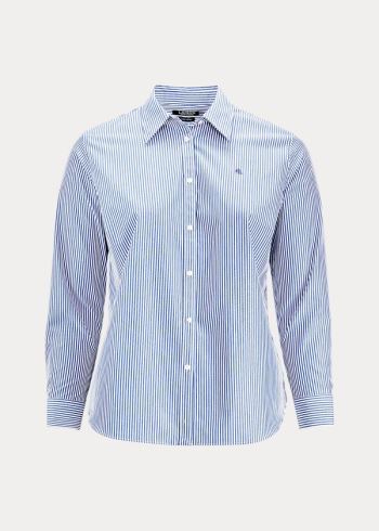 Ralph Lauren Bavlněné Poplin Shirt - Shirts Woman (sizes 14-22) Blankyt Bílé | 6kQNvkdc