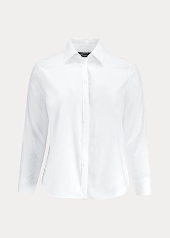 Ralph Lauren Bavlněné Poplin Shirt - Shirts Woman (sizes 14-22) Bílé | Phlf9nr4