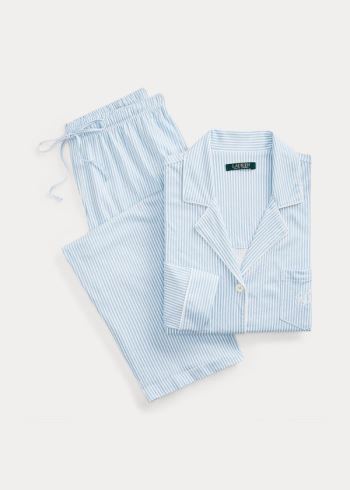 Ralph Lauren Bavlněné Sleep Set Blankyt Proužek | OuuXLYhA