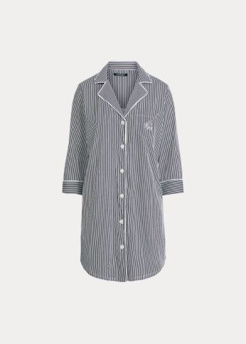 Ralph Lauren Bavlněné Sleep Shirt Tmavě Blankyt | GFya5P1B