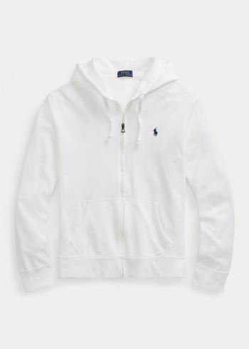 Ralph Lauren Bavlněné Spa Terry Hoodie Bílé | AkFD80Hj