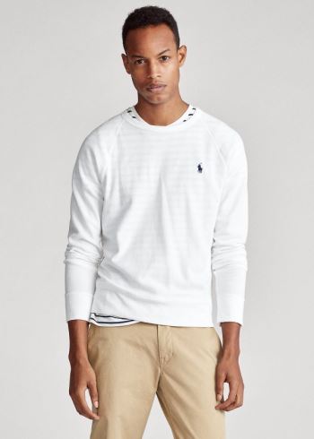 Ralph Lauren Bavlněné Spa Terry Sweatshirt Bílé | 9r3mSAS1