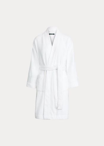 Ralph Lauren Bavlněné Terry Cloth Robe Bílé | JfMD8Pe0