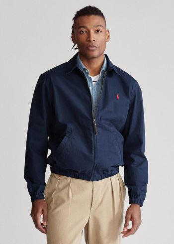 Ralph Lauren Bayport Bavlněné Jacket Tmavě Blankyt | UeE8705l