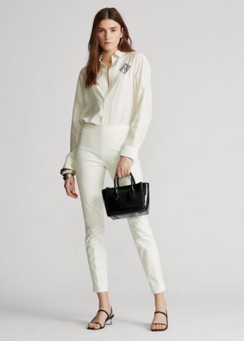 Ralph Lauren Bi-Stretch Skinny Pant Bílé | 9k07T4bm