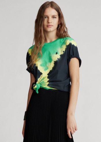 Ralph Lauren Big Fit Tie-Dye Tee Zelene Černé Viacfarebný | seZvMKuz