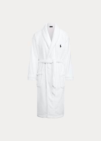 Ralph Lauren Big Pony Bavlněné Terry Robe Bílé Tmavě Blankyt | k0ZdYZsg