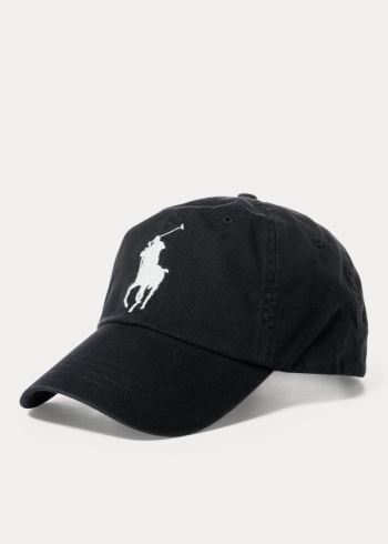 Ralph Lauren Big Pony Chino Baseball Cap Černé | VHHVTmDy