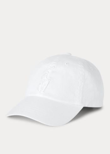 Ralph Lauren Big Pony Chino Cap Bílé | ftOBII7R