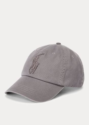 Ralph Lauren Big Pony Chino Cap Šedé | VD3u9QN3
