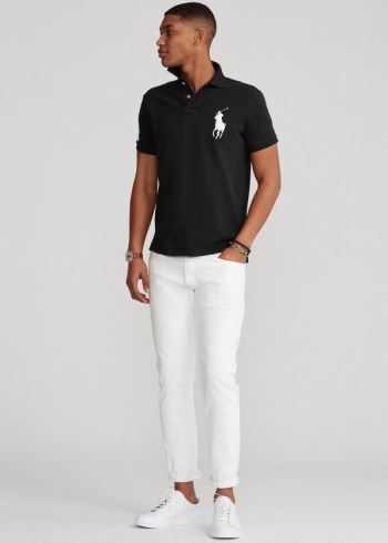 Ralph Lauren Big Pony Mesh Polo Shirt - All Fits Černé | JbEKhWh4