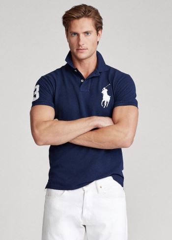 Ralph Lauren Big Pony Mesh Polo Shirt Tmavě Blankyt | qvyJUhdA