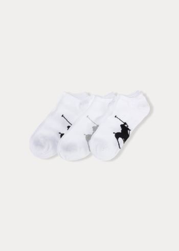 Ralph Lauren Big Pony Sock 3-Pack Bílé | CC2bq0tC