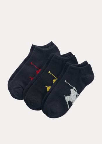 Ralph Lauren Big Pony Sock 3-Pack Černé | RzHwUHhd