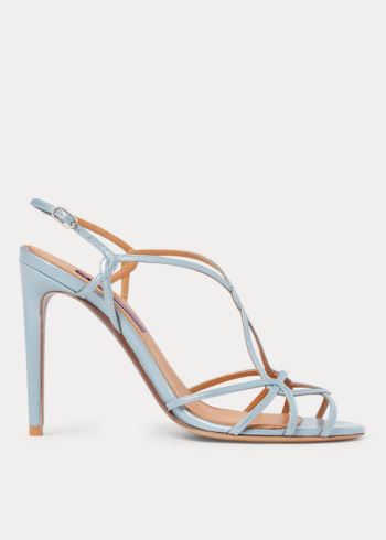 Ralph Lauren Bladine Lambskin Sandal Světle Blankyt | Pox7krnj