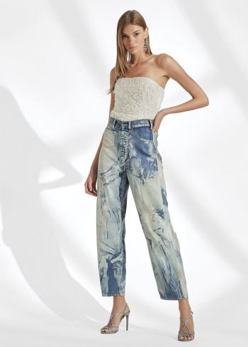 Ralph Lauren Bleached Pracovní Jean Indigo | ZIhJerPN